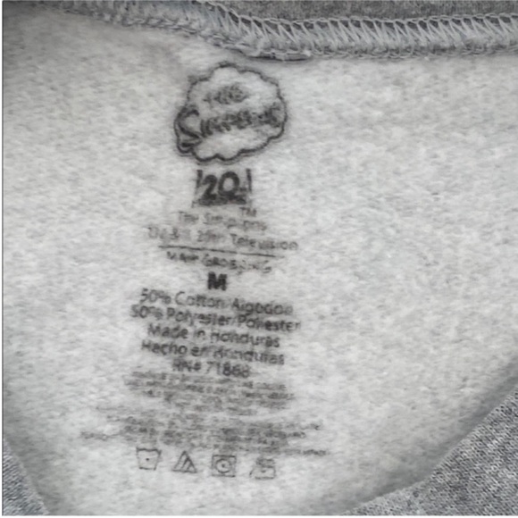THE SIMPSONS Graphic UNISEX Crewneck Sweatshirt - Grey. Size M - Picture 8 of 10